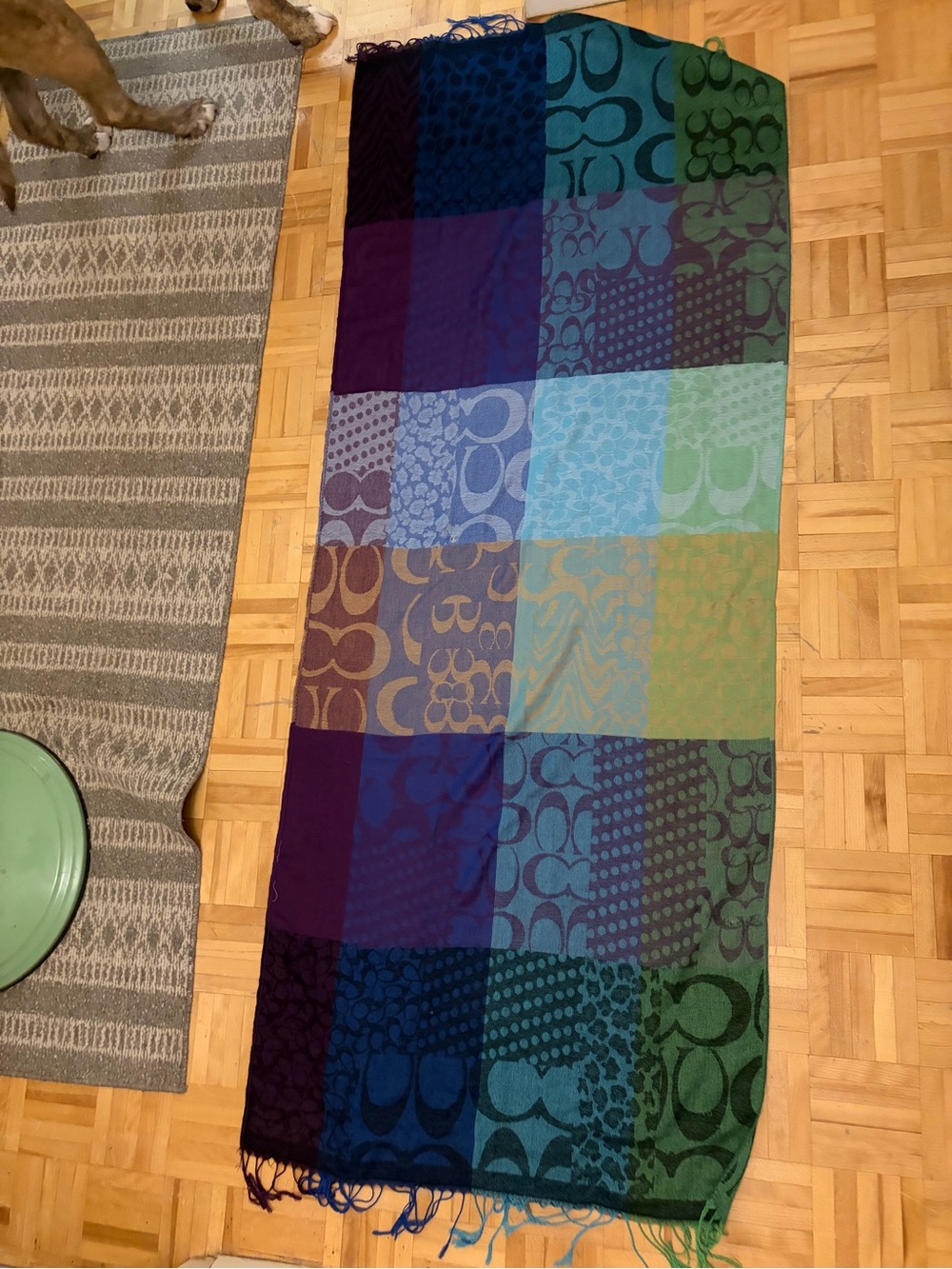 Vintage Patchwork Coach Scarf